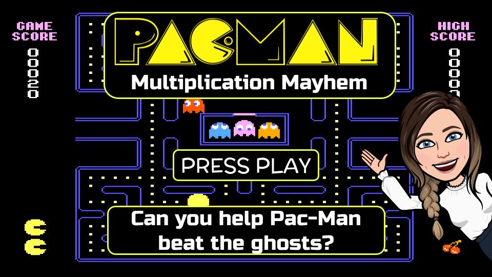 Pac-Man Multiplication Mayhem